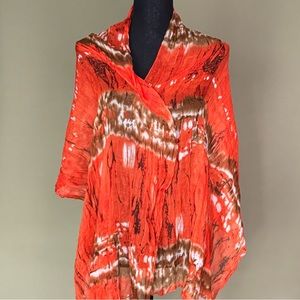 ⭐️ Orange brown white colored scarf